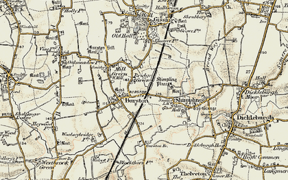 Old map of Bridge Green in 1901-1902