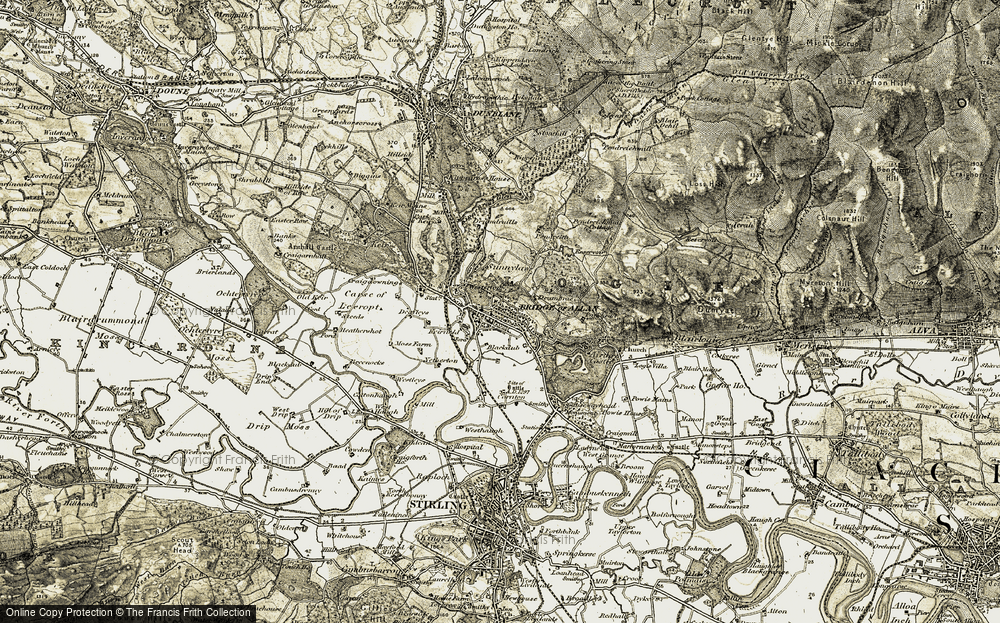 Old Map of Bridge of Allan, 1904-1907 in 1904-1907