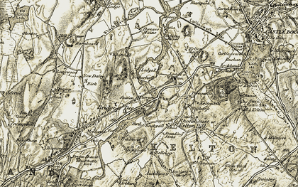 Old map of Black Bridge Burn in 1904-1905
