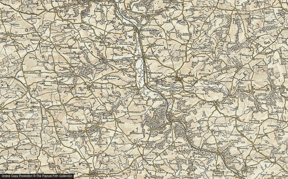Old Map of Bridge Reeve, 1899-1900 in 1899-1900