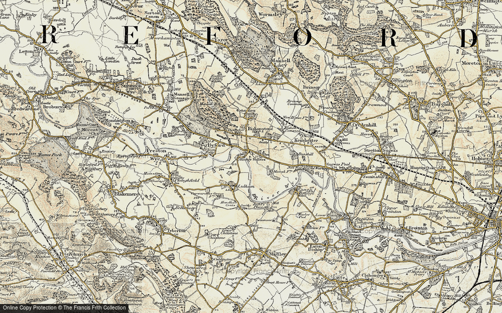 Old Map of Bridge Sollers, 1900-1901 in 1900-1901
