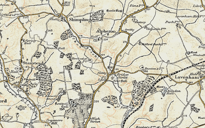 Old map of Bridge Street in 1899-1901