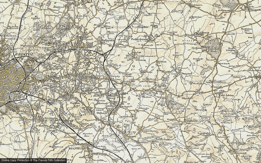 Old Map of Bridge Yate, 1899 in 1899