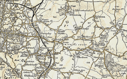Old map of Bridge Yate in 1899