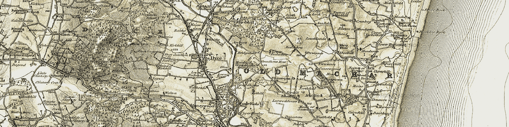 Old map of Bridgefield in 1909