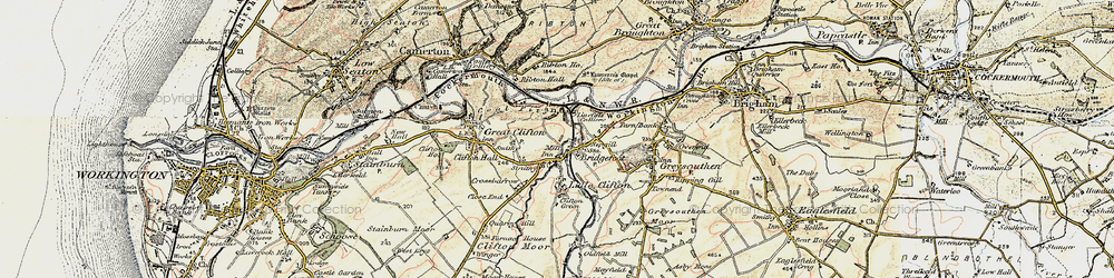 Old map of Bridgefoot in 1901-1904