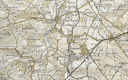 Old map of Bridgehill in 1901-1904