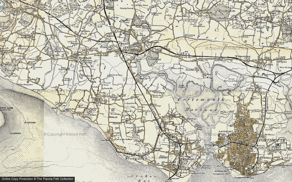 Old Map of Bridgemary, 1897-1899 in 1897-1899