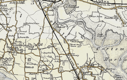 Old map of Bridgemary in 1897-1899