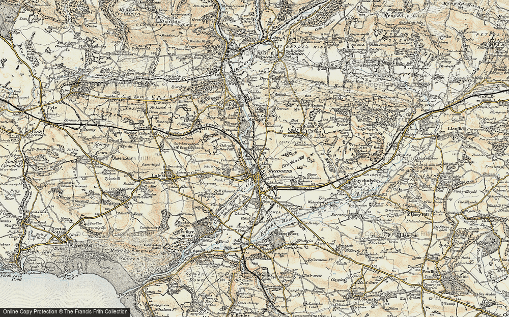 Old Map of Bridgend, 1900 in 1900