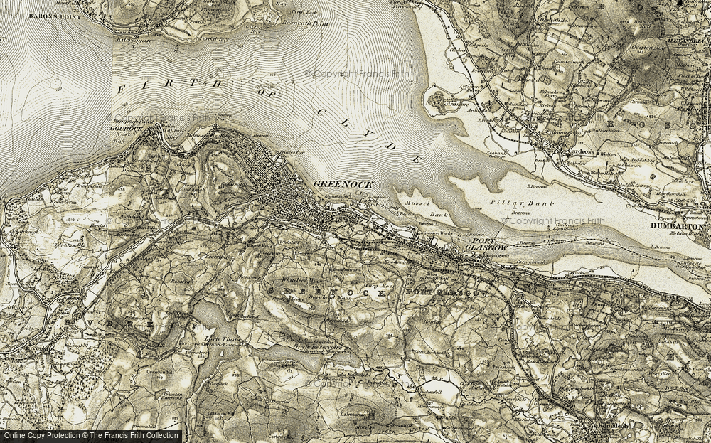 Old Map of Bridgend, 1905-1907 in 1905-1907