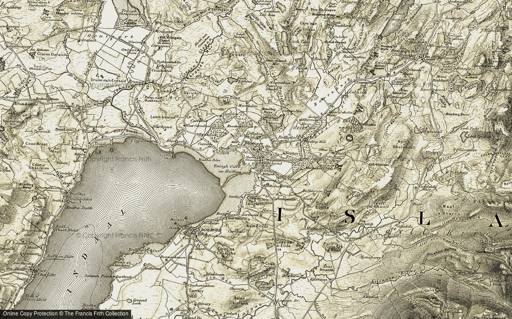 Old Map of Historic Map covering Winter Covert in 1905-1907