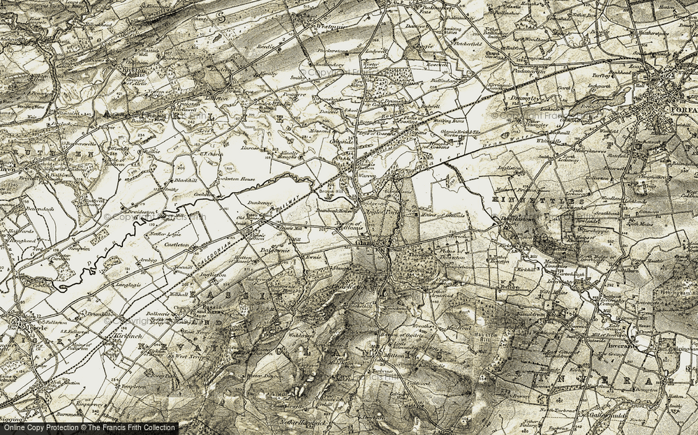 Old Map of Bridgend, 1907-1908 in 1907-1908