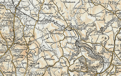 Old map of Bridges in 1900