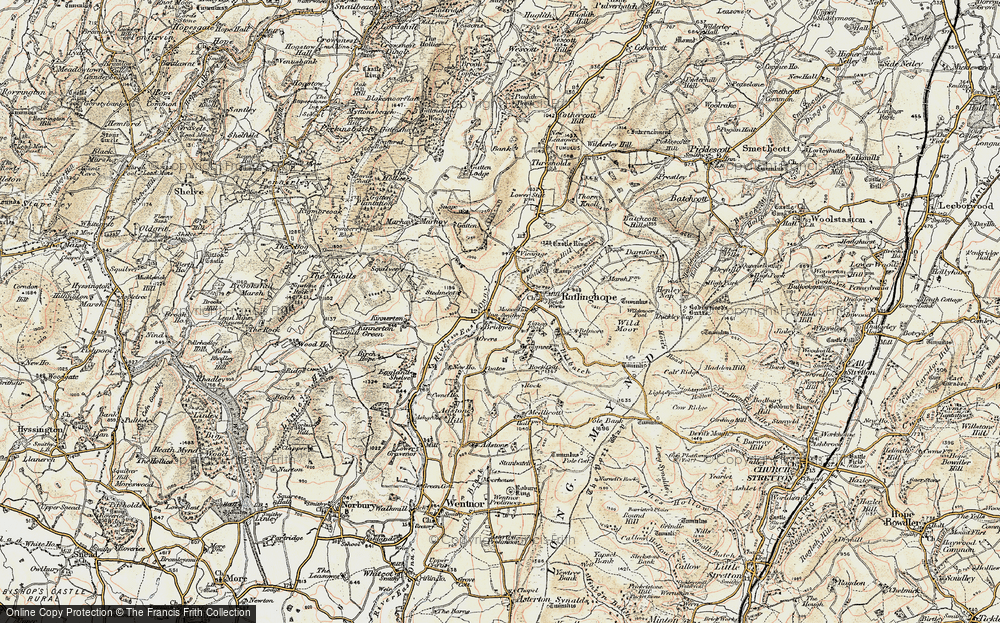 Old Map of Historic Map covering Gatten in 1902-1903
