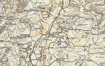 Old map of Birchope in 1902-1903