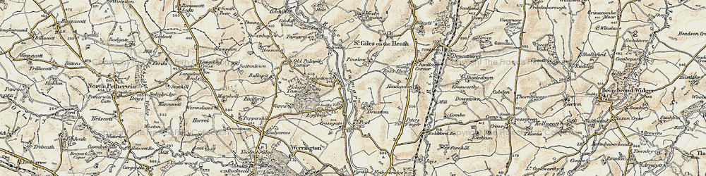 Old map of Bridgetown in 1900