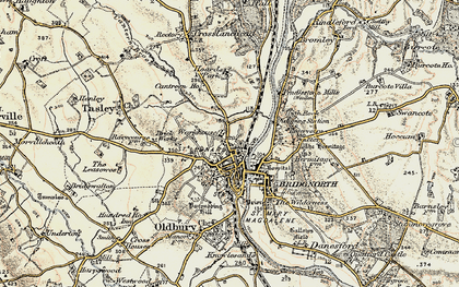 Old map of Bridgnorth in 1902