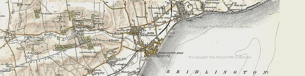 Old map of Bridlington in 1903-1904