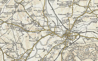 Old map of Bridstow in 1899-1900