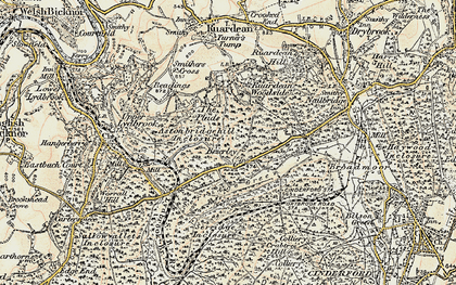 Old map of Brierley in 1899-1900
