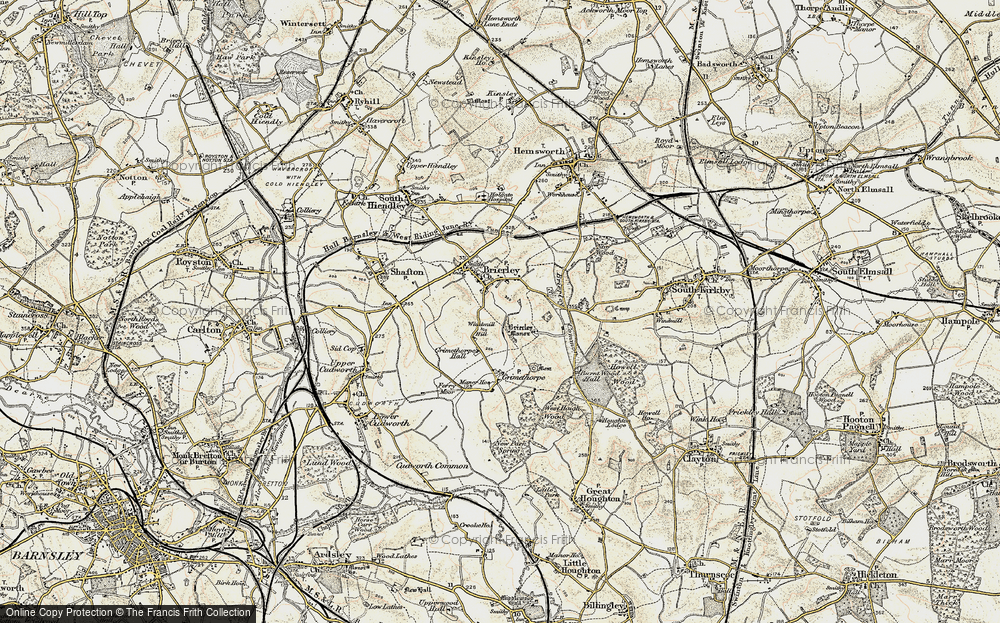 Old Map of Historic Map covering Brierley Gap in 1903