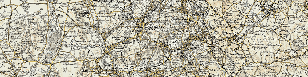 Old map of Brierley Hill in 1902