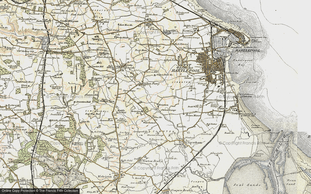 Old Map of Historic Map covering Claxton Grange in 1903-1904