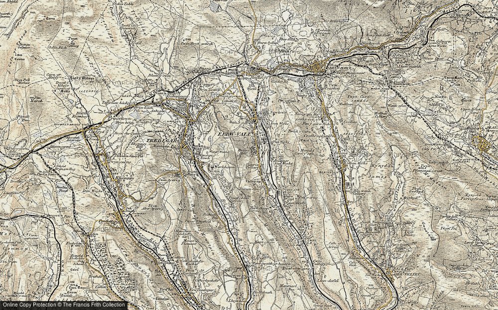 Old Map of Briery Hill, 1899-1900 in 1899-1900