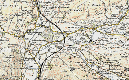 Old map of Abbot Holme in 1903-1904