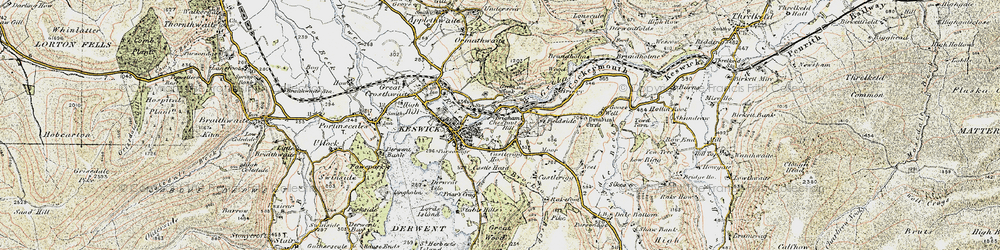 Old map of Latrigg in 1901-1904