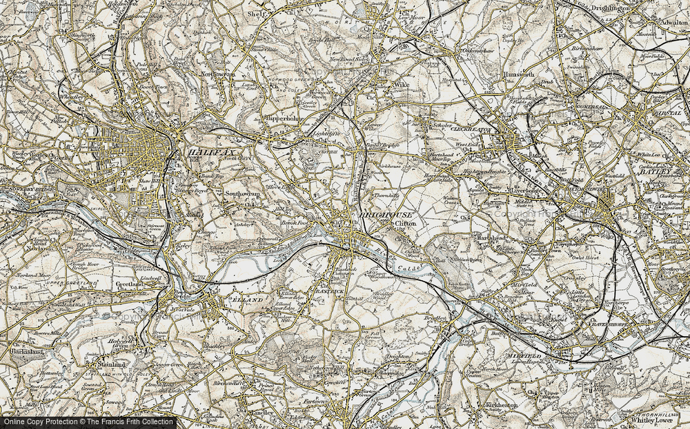 Old Map of Brighouse, 1903 in 1903