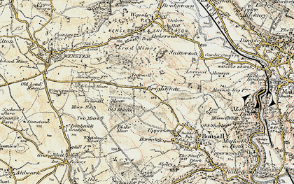 Old map of Bonsall Moor in 1902-1903