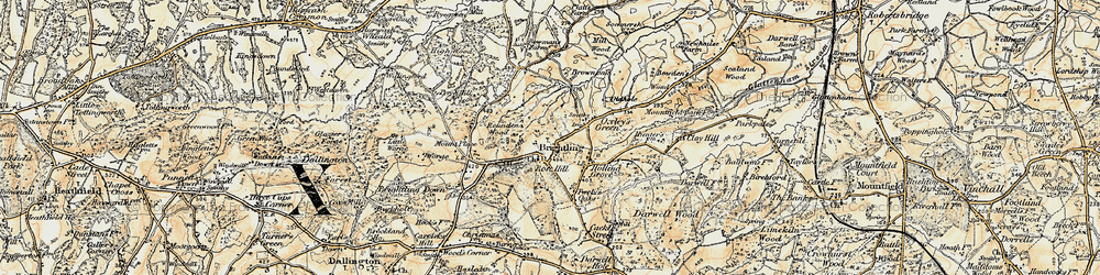 Old map of Brightling in 1898