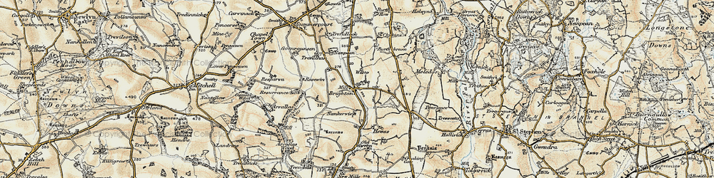 Old map of Besowsa in 1900