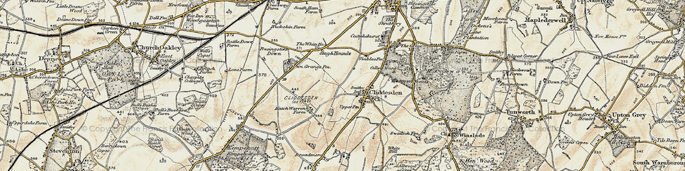 Old map of Brighton Hill in 1897-1900