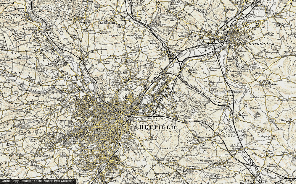Old Map of Brightside, 1903 in 1903