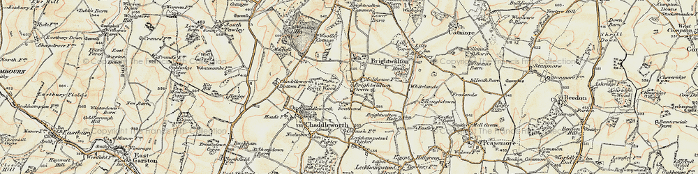 Old map of Brightwalton Green in 1897-1900