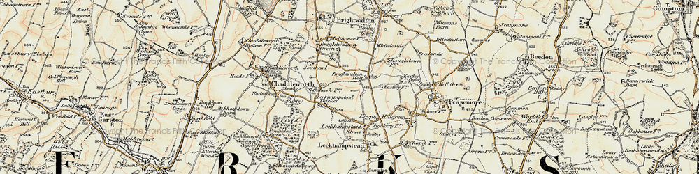 Old map of Brightwalton Holt in 1897-1900