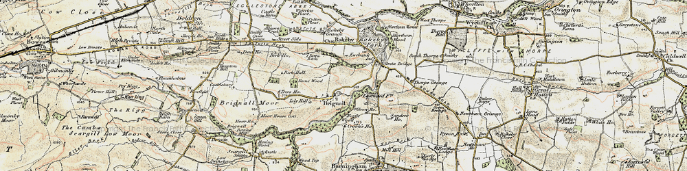 Old map of Brignall in 1903-1904