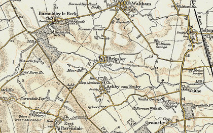 Old map of Brigsley in 1903-1908