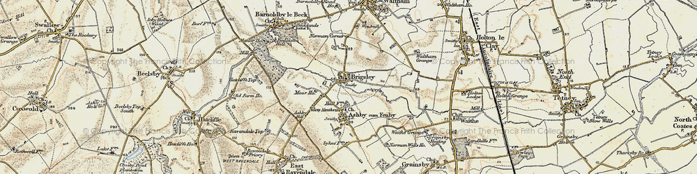 Old map of Brigsley in 1903-1908
