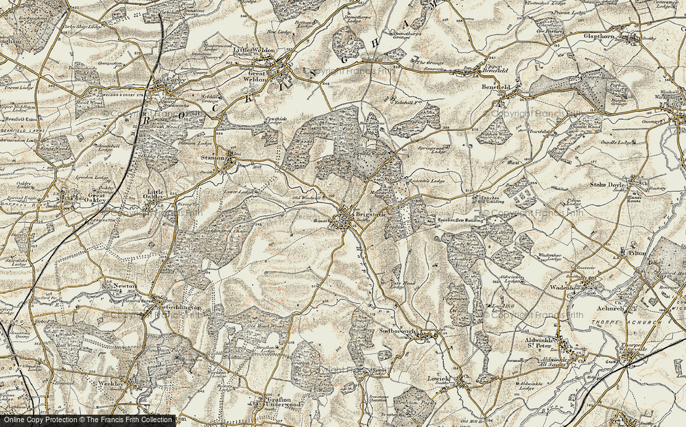 Old Map of Brigstock, 1901-1902 in 1901-1902