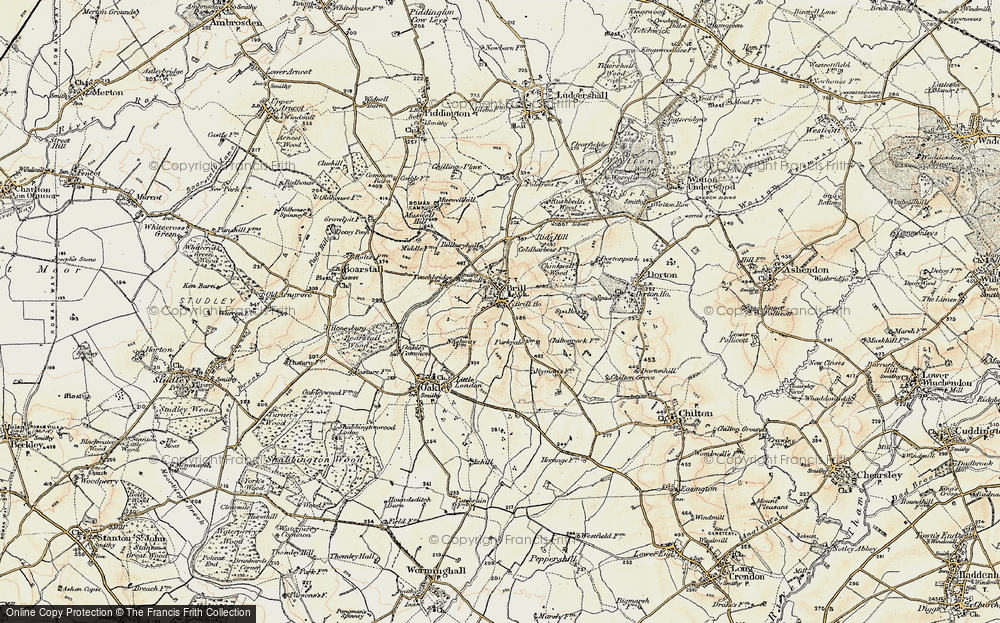 Old Map of Historic Map covering Buttermilk Hall in 1898-1899