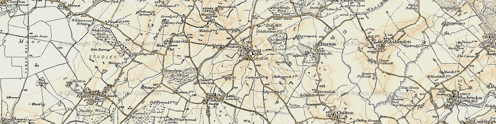 Old map of Brill in 1898-1899