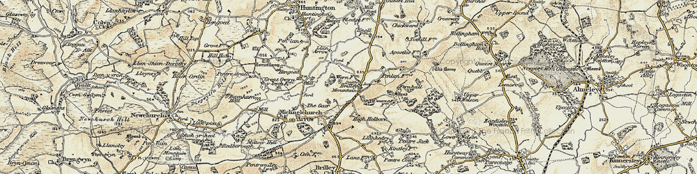 Old map of Burnt Hengoed in 1900-1902