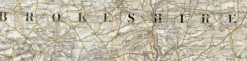 Old map of Brimaston in 1901-1912
