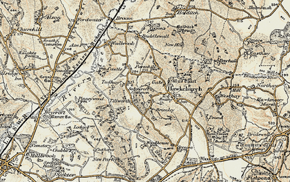 Old map of Brimley in 1898-1899