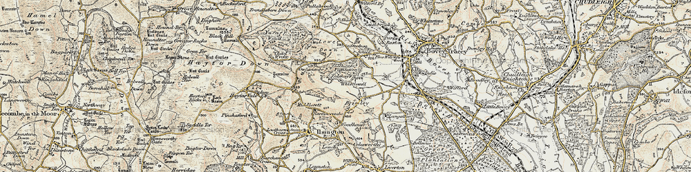 Old map of Langaller in 1899-1900