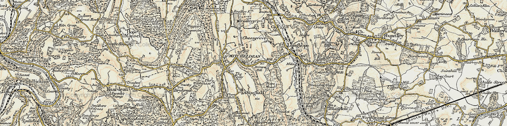 Old map of Abenhall in 1899-1900